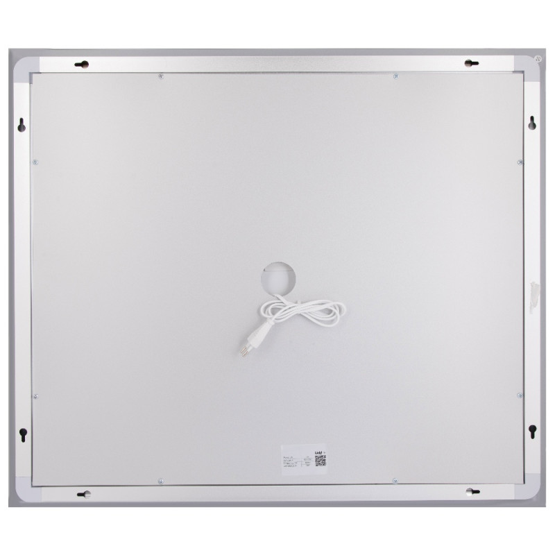 Дзеркало Lidz Kubis (KU1) 700х600 з LED-підсвічуванням Touch, з антизапотіванням, з димером, рег. яскравості LDKU60070049285