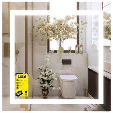 Зеркало Lidz Kubis (KU1) 700х700 с LED-подсветкой Touch, с антизапотеванием, с диммером, рег. яркости LDKU70070049287