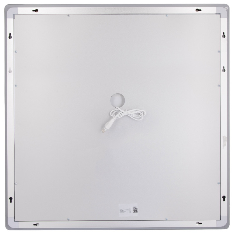 Дзеркало Lidz Kubis (KU2) 700х700 з LED-підсвічуванням Touch, з антизапотіванням, з димером, рег. яскравості LDKU70070049288