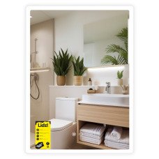 Зеркало Lidz Orion (OR2) 600х800 с LED-подсветкой Touch, с антизапотеванием, с диммером, рег. яркости LDOR60080049292