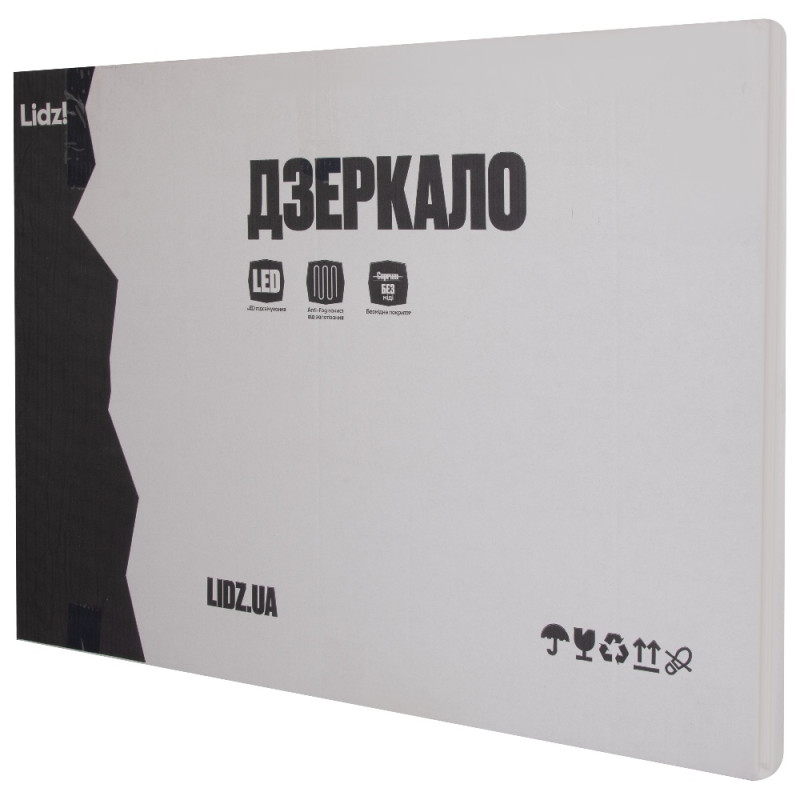 Дзеркало Lidz Orion (OR2) 800х600 з LED-підсвічуванням Touch, з антизапотіванням, з димером, рег. яскравості LDOR80060049294