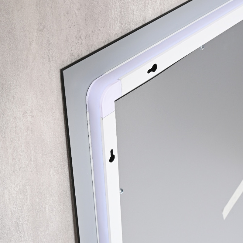 Дзеркало Qtap Taurus (TA1) 800×700 мм з LED-підсвічуванням Touch, з антизапотіванням, з димером, рег. темп. кольору (3000-6500K) QTTAU80070048954