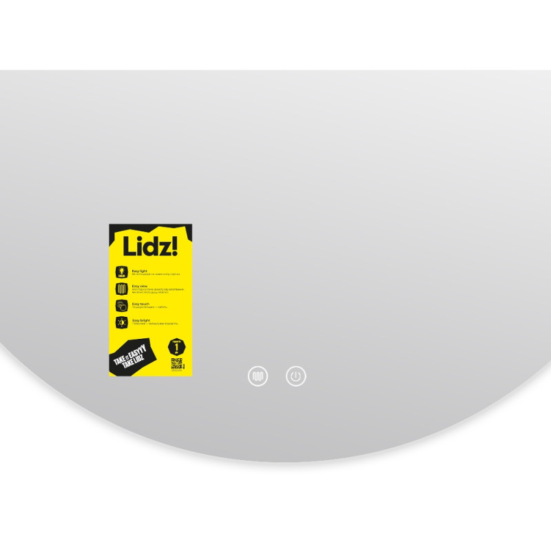 Зеркало Lidz Astra R600 с LED-подсветкой Touch, с антизапотеванием, с диммером, рег. яркости LDASR60049289