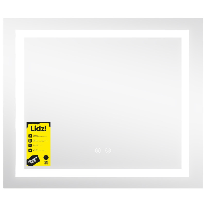 Зеркало Lidz Kubis (KU1) 700х600 с LED-подсветкой Touch, с антизапотеванием, с диммером, рег. яркости LDKU60070049285
