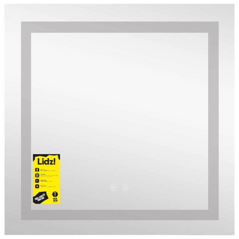 Зеркало Lidz Kubis (KU1) 700х700 с LED-подсветкой Touch, с антизапотеванием, с диммером, рег. яркости LDKU70070049287