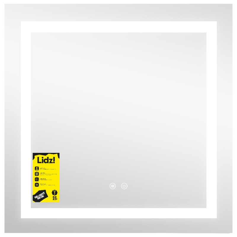 Зеркало Lidz Kubis (KU1) 700х700 с LED-подсветкой Touch, с антизапотеванием, с диммером, рег. яркости LDKU70070049287