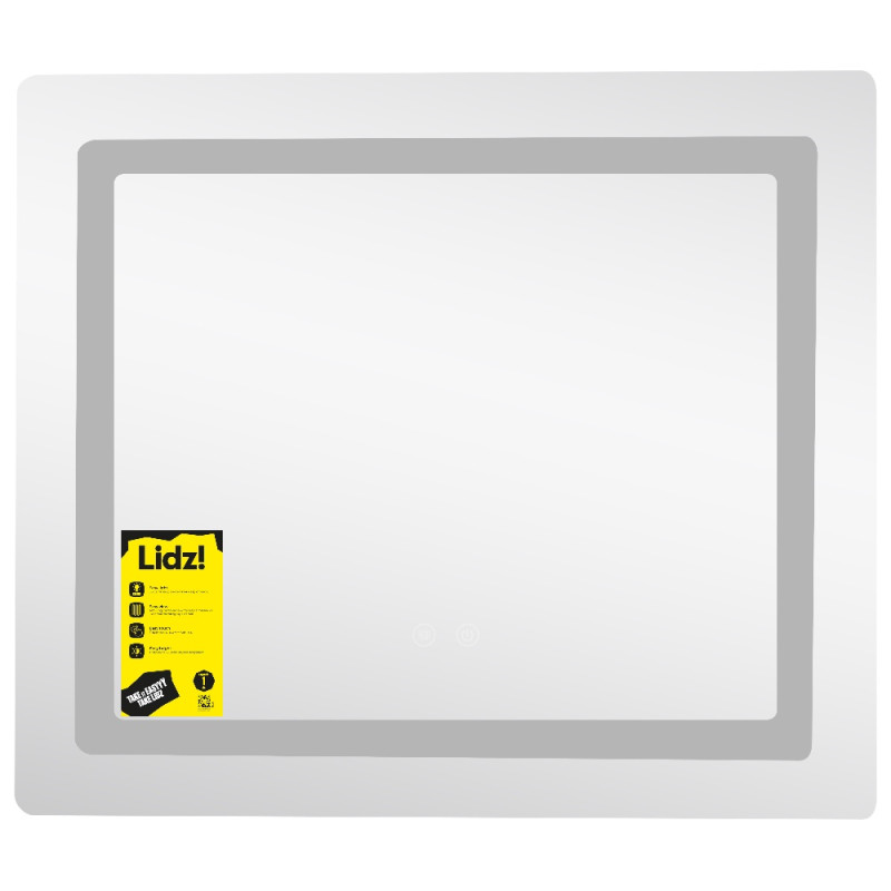 Зеркало Lidz Kubis (KU2) 700х600 с LED-подсветкой Touch, с антизапотеванием, с диммером, рег. яркости LDKU60070049286