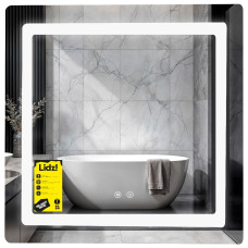 Зеркало Lidz Kubis (KU2) 700х700 с LED-подсветкой Touch, с антизапотеванием, с диммером, рег. яркости LDKU70070049288