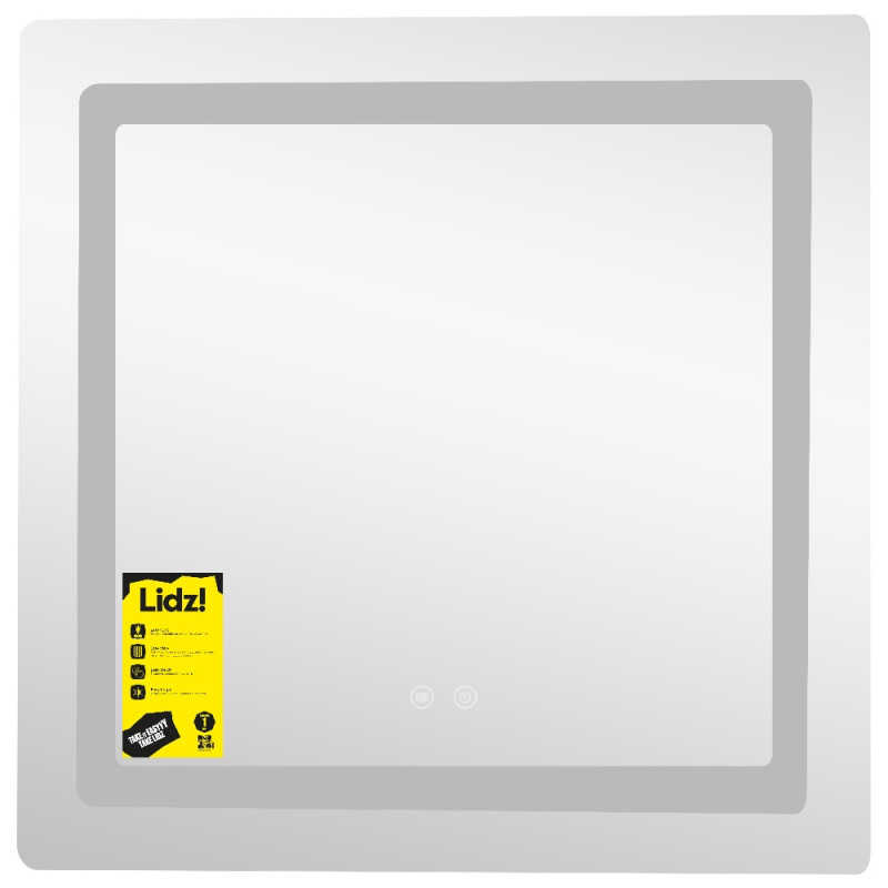 Зеркало Lidz Kubis (KU2) 700х700 с LED-подсветкой Touch, с антизапотеванием, с диммером, рег. яркости LDKU70070049288