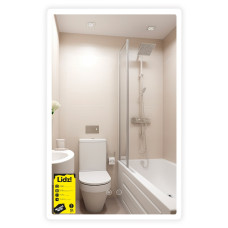 Зеркало Lidz Orion (OR2) 500х800 с LED-подсветкой Touch, с антизапотеванием, с диммером, рег. яркости LDOR50080049291