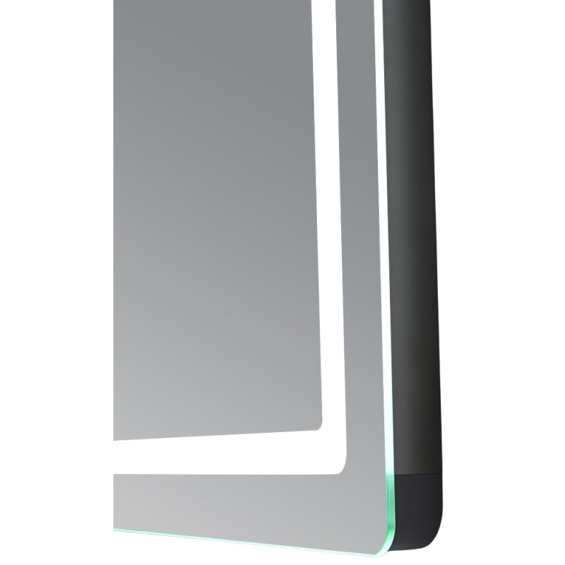 Зеркало Qtap Mideya (MI2) 600х800 с часами, с LED-подсветкой Touch, с антизапотеванием, диммером, рег. яркости QTMID60080049627
