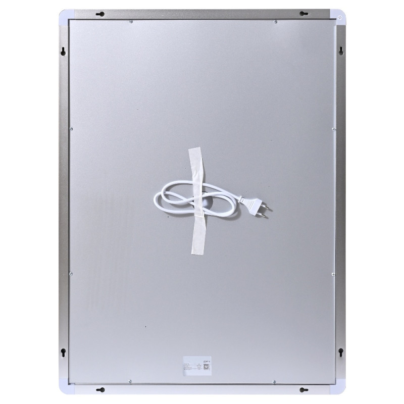 Зеркало Qtap Mideya (MI2) 600х800 с часами, с LED-подсветкой Touch, с антизапотеванием, диммером, рег. яркости QTMID60080049627