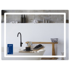Зеркало Qtap Mideya (MI2) 800х600 с часами, с LED-подсветкой Touch, с антизапотеванием, диммером, рег. яркости QTMID80060049265