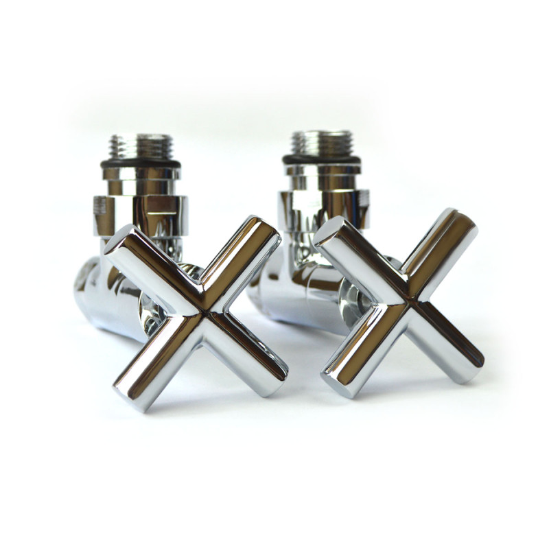 Кран угловой для полотенцесушителей Raftec Premium 1/2x1/2 Chrome, 2шт. (25-031430-3012)