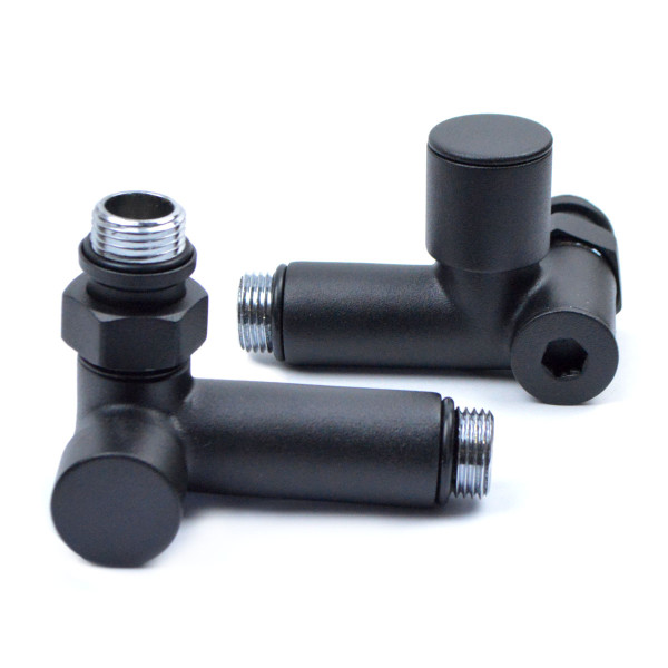 Кран кутовий під ТЕН 1/2\"х1/2\" (чорного кольору)  2шт. (21-632430-7777)