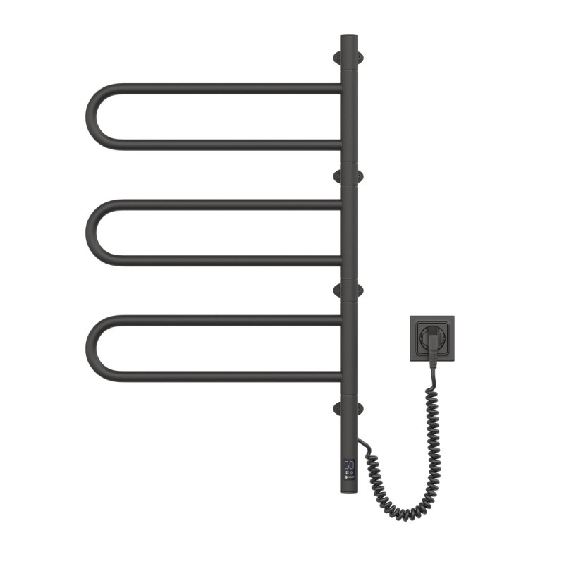 Рушникосушка Fouette 480х800 Sensor з таймером, чорний муар (12-212033-4880)