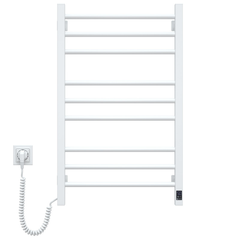 Полотенцесушитель Классик Квадро 500х800 Sensor левый с таймером, белый (12-116153-5080)