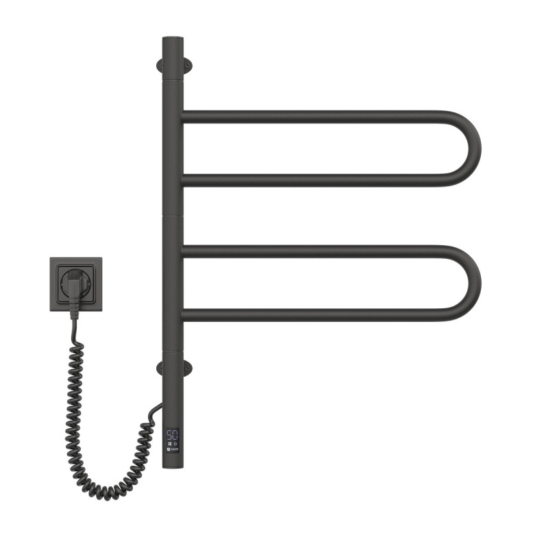 Рушникосушка Fouette 480х600 Sensor з таймером, чорний муар (12-212033-4860)