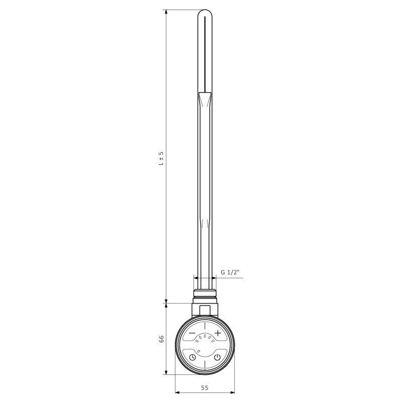 ТЭН для полотенцесушителя TERMA MOA 300W, золото (WEMOA03-TGPOU)
