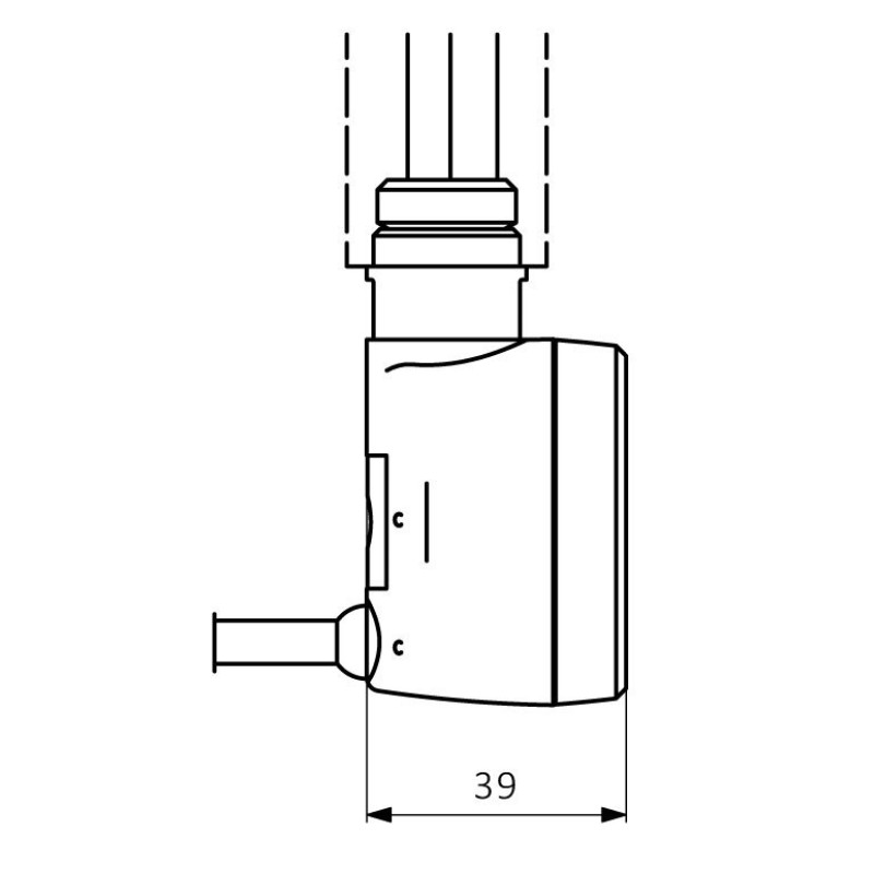 ТЭН для полотенцесушителя TERMA MOA 300W, золото (WEMOA03-TGPOU)