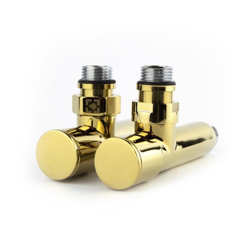 Кран кутовий для рушникосушки Raftec 1/2 "х1/2", подовжений, золото, 2шт. (25-430430-4012)