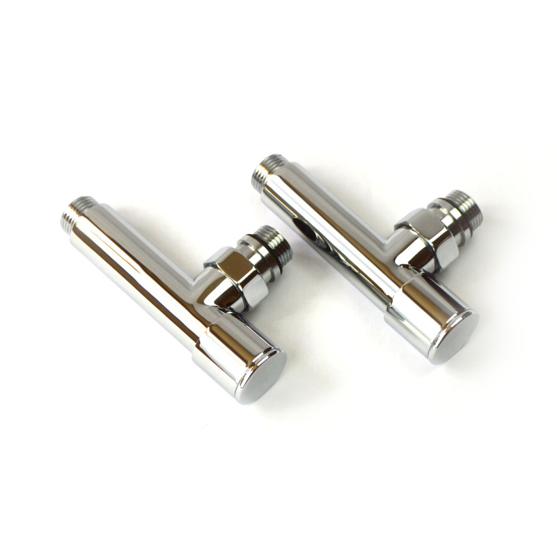 Кран кутовий подовжений для рушникосушки Raftec 1/2х1/2 Chrome, 2шт. (25-030430-4012)