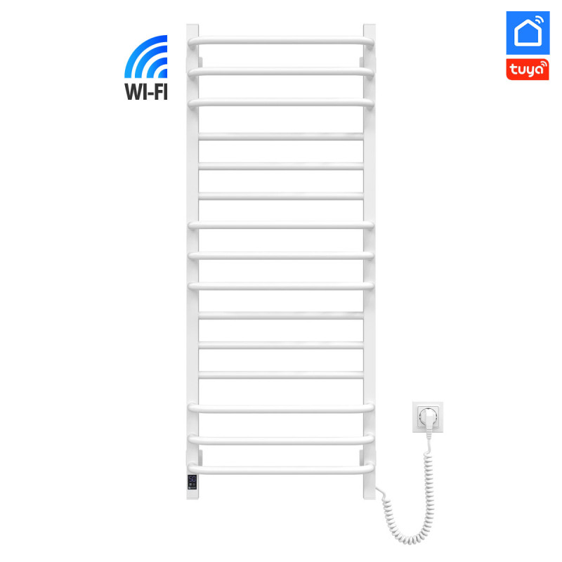 Рушникосушка електрична Navin Грандіс 480х1200 Sensor з Wi-Fi, права з таймером, біла (12-108055-4812)