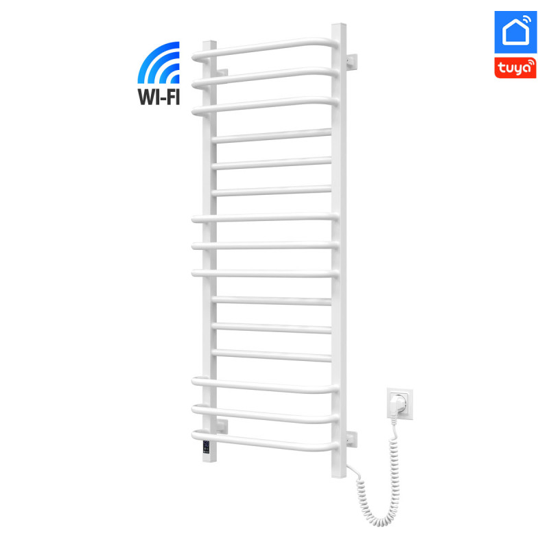 Рушникосушка електрична Navin Грандіс 480х1200 Sensor з Wi-Fi, права з таймером, біла (12-108055-4812)