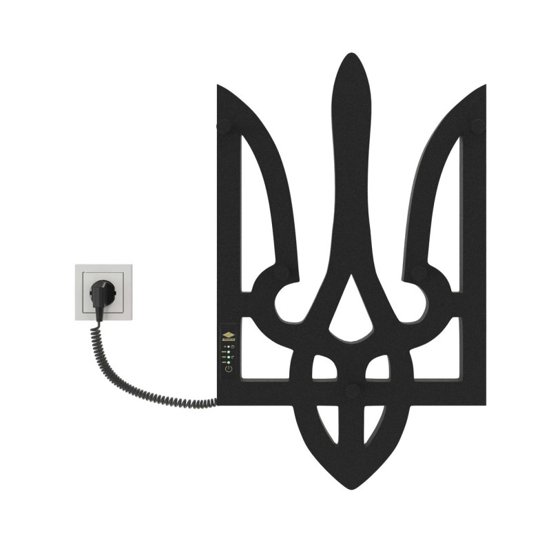 Сушарка для рушників KOSSER Тризуб 600х360 ER тайм. чорний