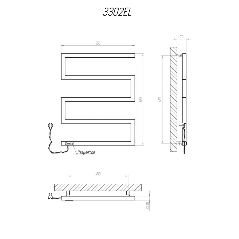 Рушникосушарка KOSSER Зета 685х550 EL