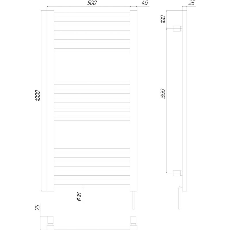 Рушникосушарка KOSSER Степ 1000х500 ER