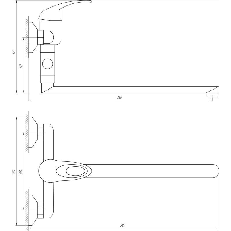 Змішувач для ванни Globus Lux Sena GLS-108