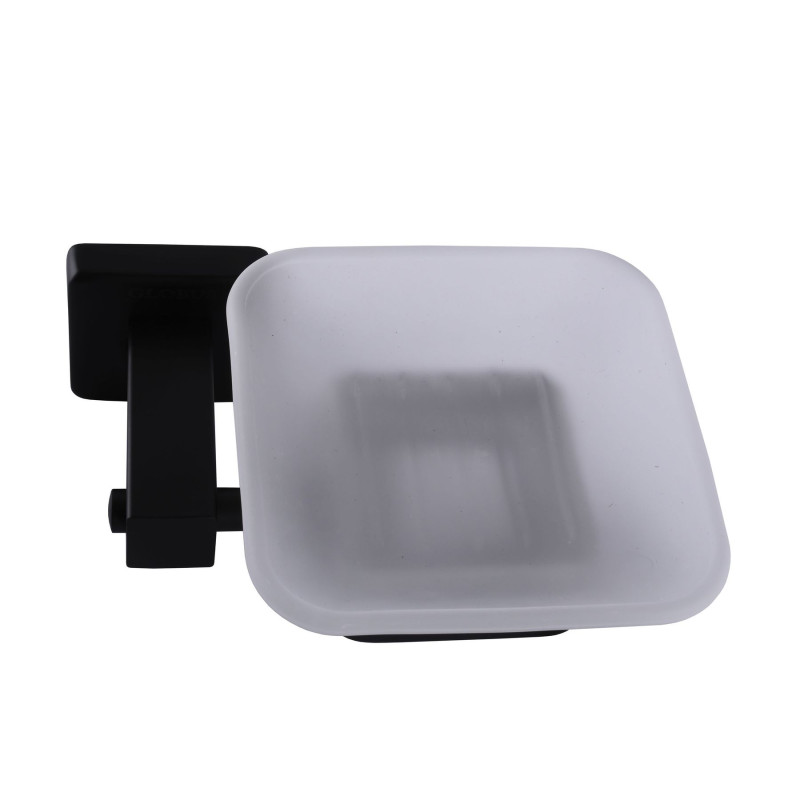 Мыльница одинарная Globus Lux BQ9408 черная матовая SUS304
