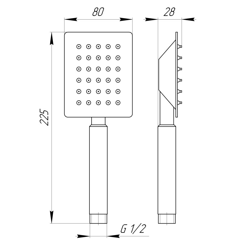 Душевая лейка Globus Lux SUS-001Q