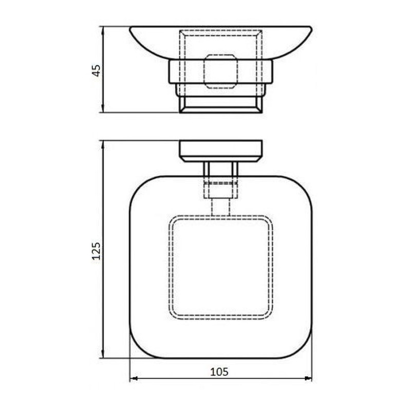 Мыльница одинарная Globus Lux BQ9408 черная матовая SUS304