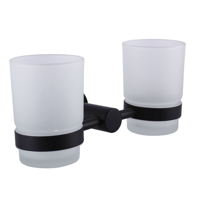 Стакан двойной Globus Lux BS8428 черный матовый SUS304