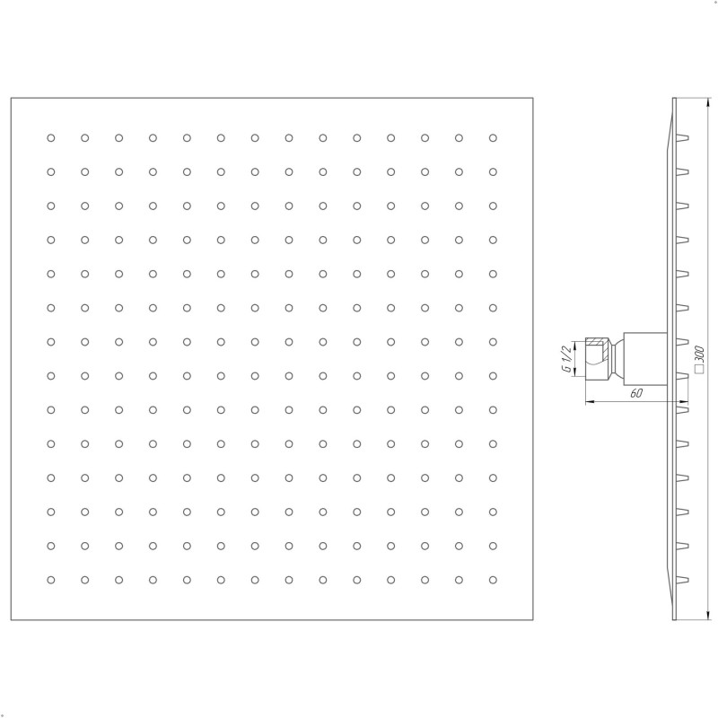 Душевая лейка Globus Lux ST-0300-Q-BB