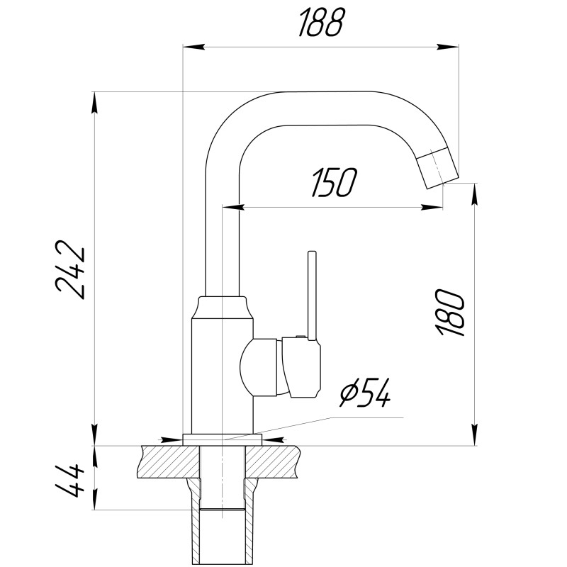 Смеситель для умывальника DOMINO ELLIPSE DCC-101L