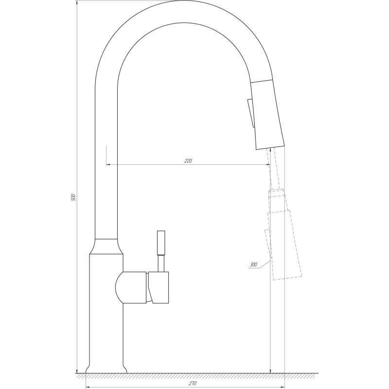 Смеситель для кухни Globus Lux ALPEN SBT1-2033-BB