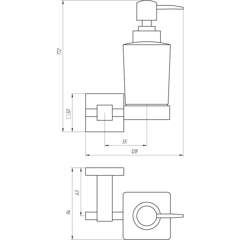 Дозатор жидкого мыла Globus Lux BQ9433 черный матовый SUS304