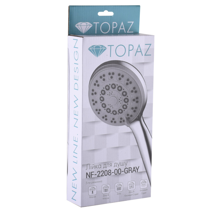 Душевая лейка Topaz NF-2208-00-GRAY