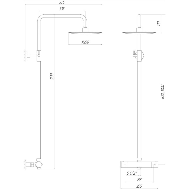 Душевая система Globus Lux DS0040S
