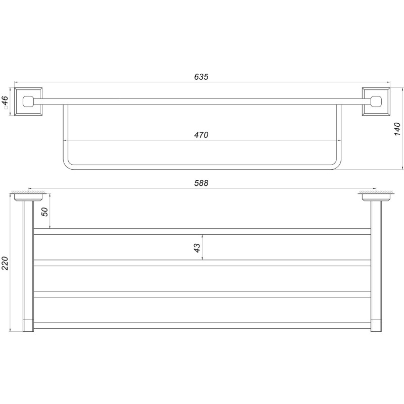 Полка TOPAZ TKB 9981
