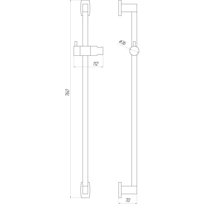 Душова стійка TOPAZ ODISS TO-18107-BB