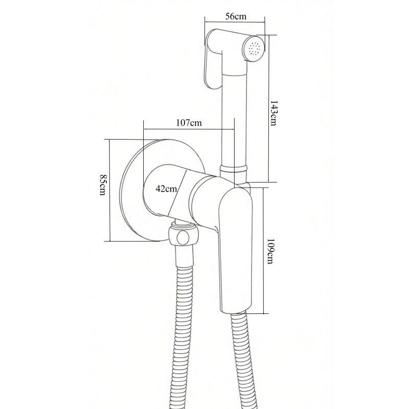 Змішувач гігієнічний Globus Lux Laguna GLA-0-106MIX