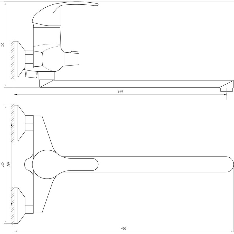 Смеситель для ванны DOMINO ACCENT DAC-208