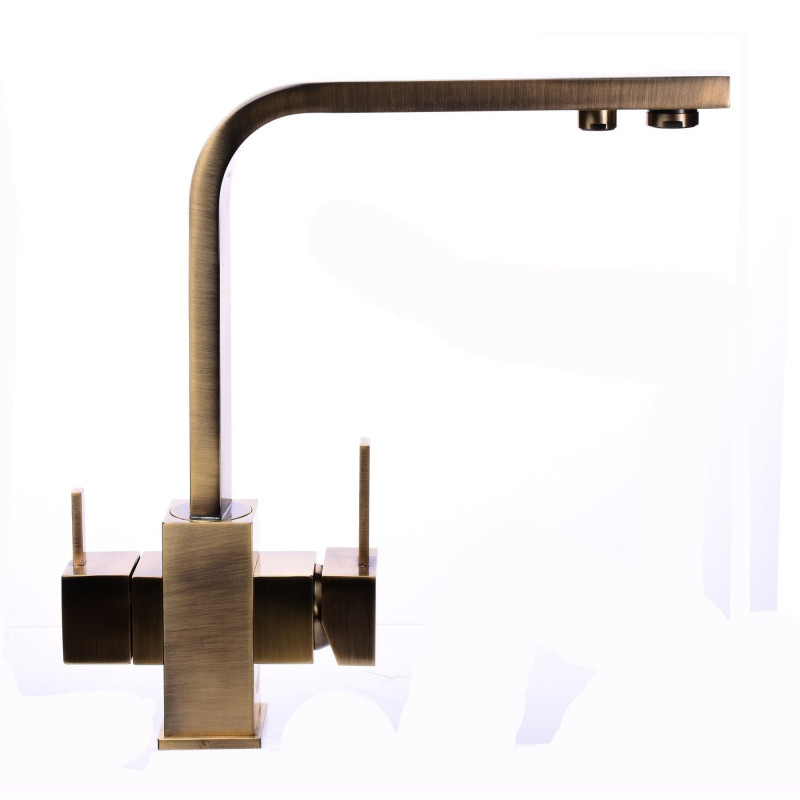 Смеситель для кухни под осмос Globus Lux LAZER GLLR-0111-9-BRONZE