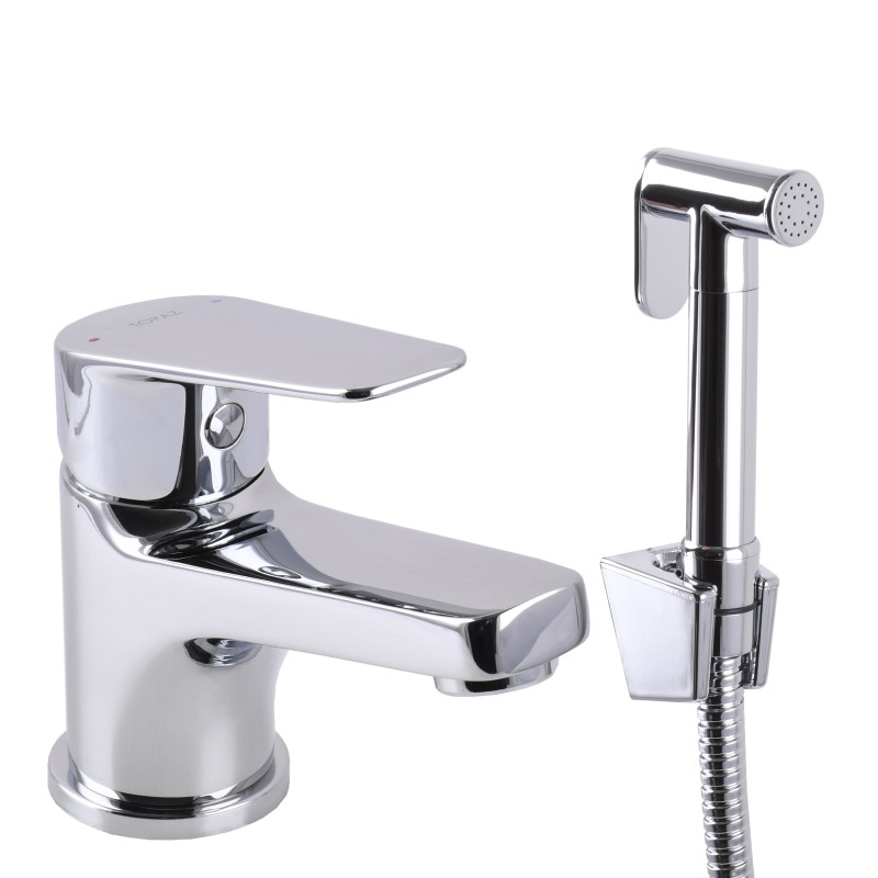Смеситель для умывальника TOPAZ CAPRI TCA-15206-H43 гигиен. с стоп-лейкой, встроенный клапан,D35