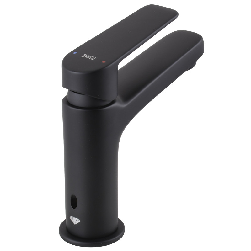 Смеситель для умывальника TOPAZ CAPRI TCA-15207-H44-BL картридж D25, H=140, шланги 45см