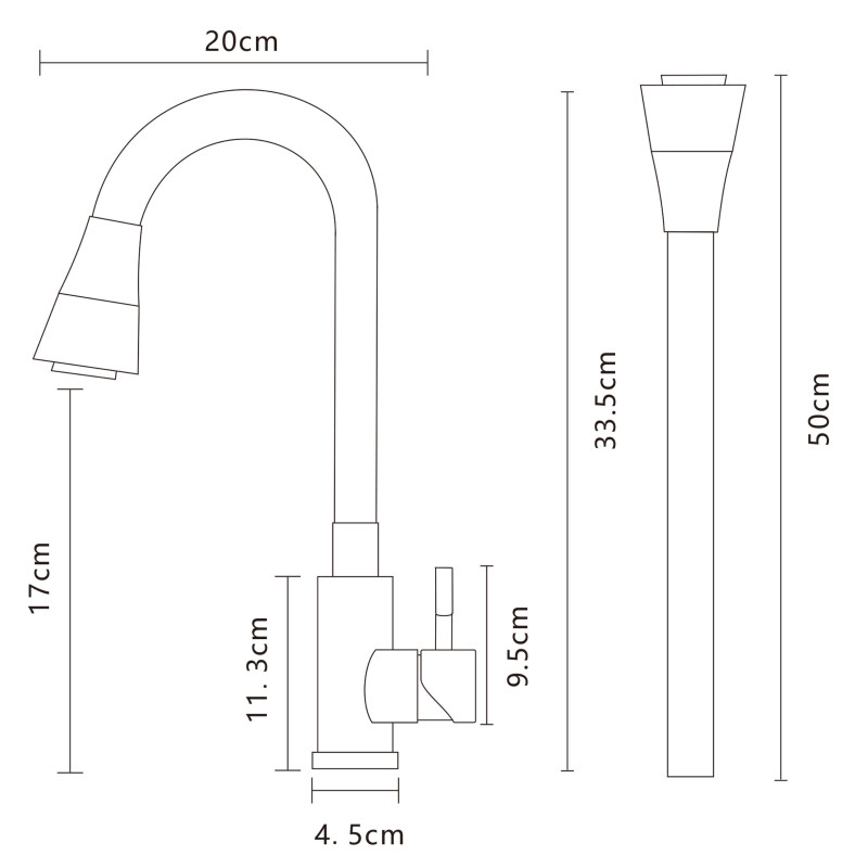 Смеситель для кухни Globus Lux Alpen SBT1-203SAK-G03